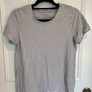 Eddie Bauer black and white striped tee